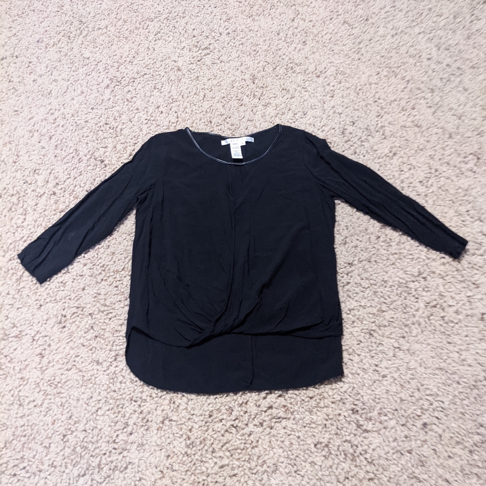 Max Studio Sheer Top with Flair